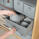 thumbnail image 4 of "Caja De Almacenamiento De Gran Ropa Interior Tela 3 Cajones Malubero, Beige ", 4 of 5