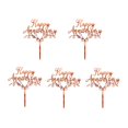 thumbnail image 2 of 5Pcs Cake Topper Happy Anniversary Design Decorative Acrylic Dessert Pastry Cupcake Picks for Party, 2 of 10