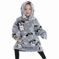 thumbnail image 4 of Unisex Adult Kids Winter Hoodies Oversized Blanket Fleece Extra Large Giant Hooded Sweatshirts Cute Dog, 4 of 5