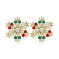 thumbnail image 1 of SGACAI Pendientes con forma de campana de árbol de Navidad, pendientes creativos para fiestas navideñas, 1 of 7