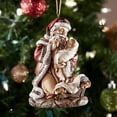 thumbnail image 3 of Religious Gifts Kneeling Santa with Infant Figurine Resin Christmas Tree Ornament, 5 Inch, 3 of 3