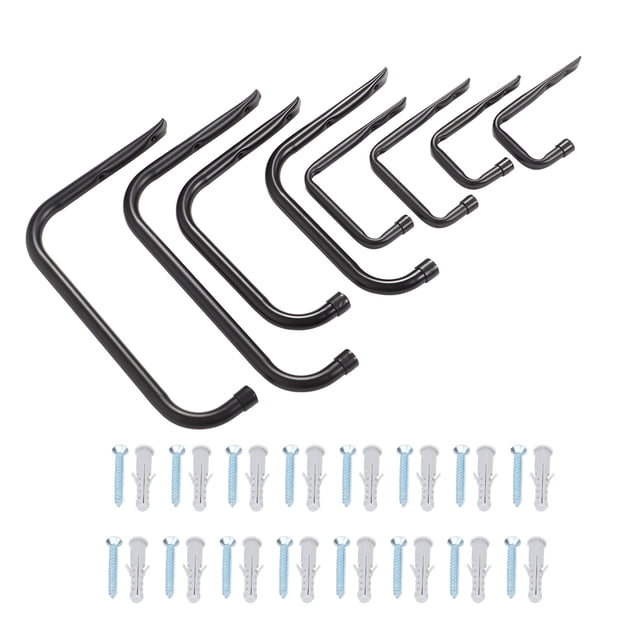 Ganchos de almacenamiento de garaje J perchas de utilidad de hierro resistente montado en la pared colgante de utilidad para jardín garaje cobertizo tienda