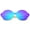 Gold / Green-Blue Mirror, variant on sunglassLA Unisex Oversize Round Color Mirror Shield Lens Metal Temple Rimless Sunglasses (Gold / Gold Mirror) - 69mm