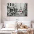 thumbnail image 2 of Elephant Stock Romance In Paris Pop Wall Art - Horizontal Canvas Wall Art - Living Room Wall Decor - City Canvas - Black And Gray Decor - 48" x 32", 2 of 4