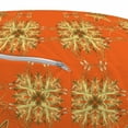 thumbnail image 3 of Yellow Damask Pouf Cover with Zipper, Eastern Style Abstract Interlaced Motif as Repeating Pattern, Soft Decorative Fabric Unstuffed Case, 30" W X 17.3" L, Orange Sepia and Yellow, by Ambesonne, 3 of 5