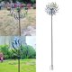thumbnail image 1 of Iris Metal viento sauce hojas multicolor Anti- doble capa molino viento cinético giradores para Patio césped y decoración de jardín, 1 of 8