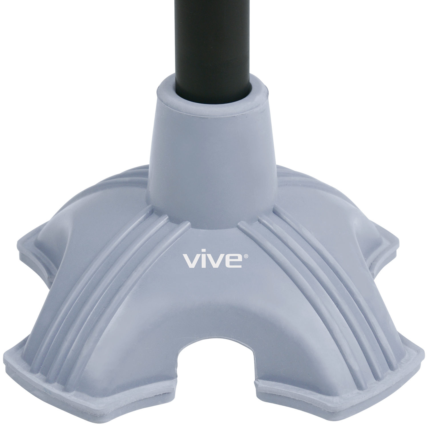 Vive Self Standing Quad Cane Tip, Rubber, Universal Size