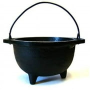 Cast Iron Cauldron for Smudging, Incense Burning, Rituals, Decoration, Candle Holder 6" Dia