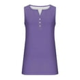 thumbnail image 4 of HAPIMO Women's Summer Tank Tops Colorblock Print Tops Tunic Ribbed Camisole Sleeveless Shirts for Girls Casual Cozy Camis V-Neck Blouse Sales Purple XXL, 4 of 4