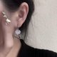 thumbnail image 2 of Pendientes de diamante Pendientes simples para mujer Pendientes de temperamento de moda Pendientes de aro medianos, 2 of 4
