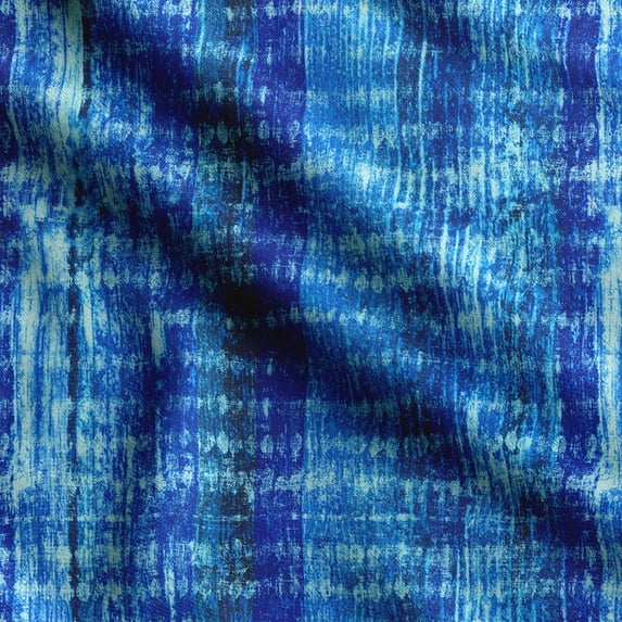 Soimoi Tie Dye Print,Cotton Cambric, Quilting Fabric Sold by The Yard 42 Inch Wide, Medium Weight Cotton Fabric, SewingSupplies,Dark Blue