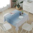 thumbnail image 6 of Light Blue Grey Ombre Table Cloth Waterproof Tablecloths, Modern Abstract Art Gradient Tablecloth Dining Table Cover for Kitchen Party Tabletop Outdoor, Square Tablecloth 60x60 Inch, 6 of 9