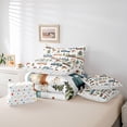 thumbnail image 6 of Manfei Cartoon Train 7pcs Queen Bedding,Cute Green Trees Bedding Comforter Set Queen,Polkadot Reversible, 6 of 7