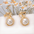 thumbnail image 6 of Yoursfs White Faux Pearl Clip Drop Earrings for Women Gold Plated Cubic Zirconia Clip Earrings Non Pierced Fashion Jewelry, 6 of 6