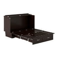 thumbnail image 5 of AFI Marina Queen Solid Wood Murphy Bed Chest with Drawer & Charger, Espresso, 5 of 8