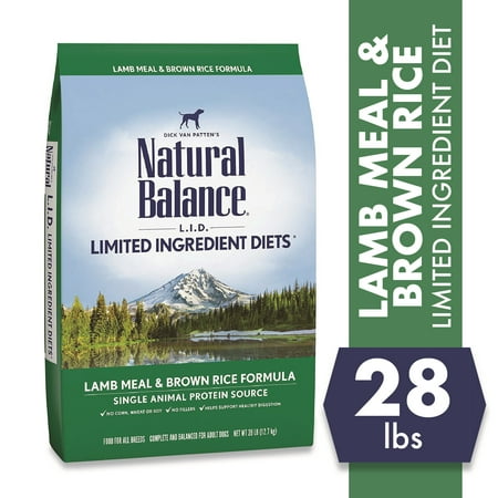 Natural Balance L.I.D. Limited Ingredient Diets Lamb Meal & Brown Rice Formula Dry Dog Food, (Best Diet For Dogs With Kidney Disease)