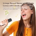 thumbnail image 4 of yeacher Vintage Style Portable Karaoke Speaker with Dual Microphones, Green - Bluetooth 5.3, 800mAh Battery, ABS Material, Compact Design, 4 of 6