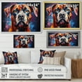 thumbnail image 4 of Designart "Bold Boxer III" Animals Dog Floater Framed Canvas Wall Art, 4 of 5