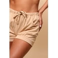thumbnail image 3 of Cottonique Women's Latex-Free Yoga Lounge Shorts ( Size: M | Color: Taupe ), 3 of 5