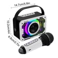 thumbnail image 3 of Altavoces Bluetooth Wireless Led Music Sync Ambiente Luz Portable Home Karaoke 1800Mah Altavoz Bluetooth con Micrófono Reproductor de Canto de Fiesta Interior / Exterior Altavoces Bluetooth Portátiles, 3 of 3