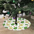 thumbnail image 2 of FMSHPON Avocado Fruit Xmas Christmas Tree Skirt Stand Mat for Holiday Party Decoration Indoor Outdoor 48 inches, 2 of 3