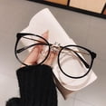 thumbnail image 5 of Gafas para miopía de mujer con montura grande, cara plana ovalada, montura fina de metal, gafas para hombre, 5 of 5