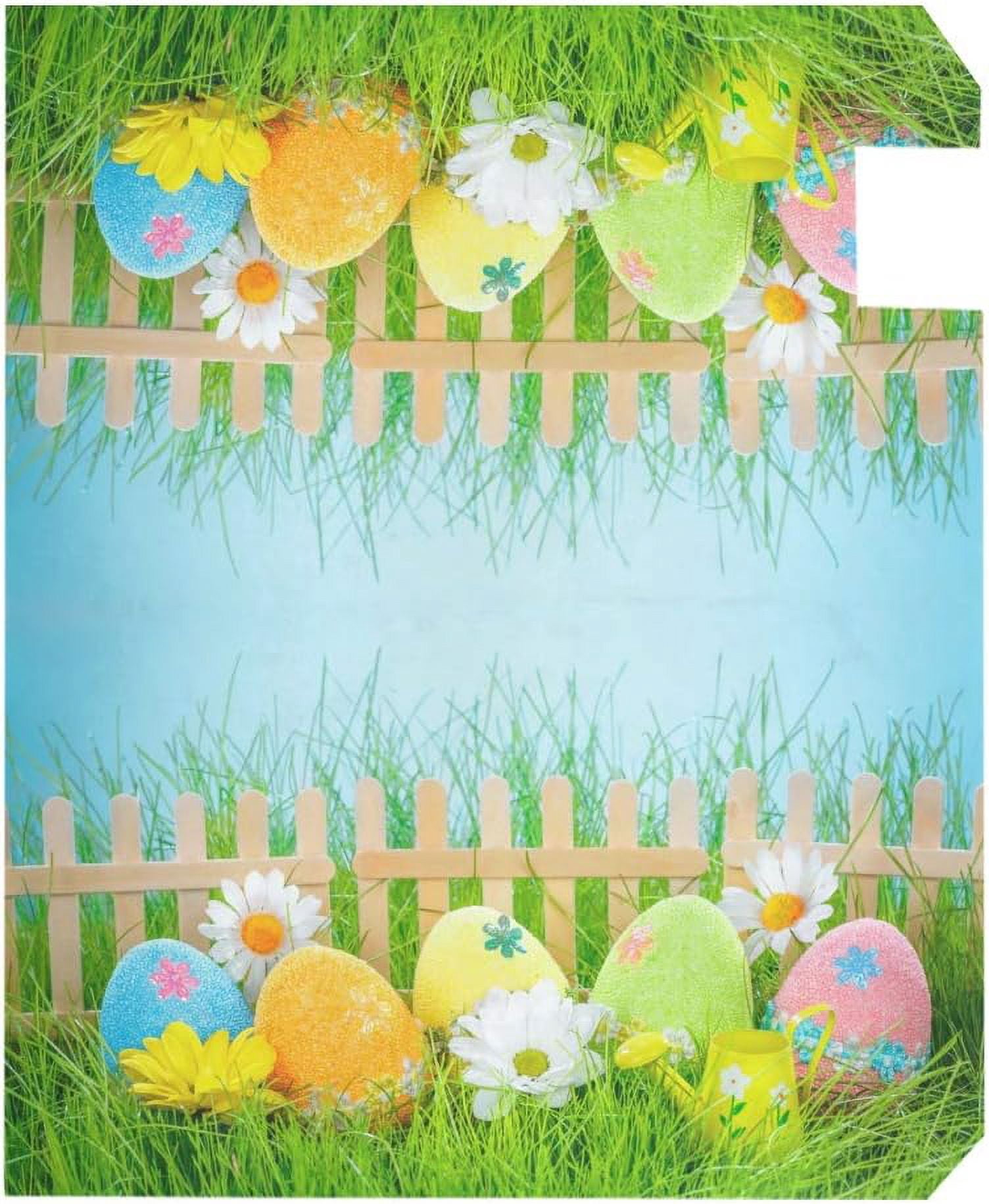 Easter Bunny and Eggs Decorated Magnetic Mailbox Cover MailWraps Garden Yard Home Decor for Outside Standard Size-18"x 20.8"