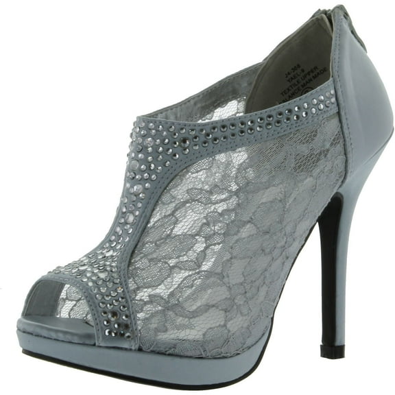 Women's Lace Bridal High Heel Platform Peep Toe Shootie