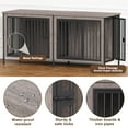 thumbnail image 6 of POAO 63" L Dog Crate Furniture for 2 Dogs,Heavy Duty Double Dog Crates for Small Dogs(20-35 Pounds),Dog Kennel Furniture Indoor as TV Stand,Gray, 6 of 7