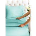 thumbnail image 5 of CGK Linens 4-Piece Extra Deep Pocket Sheet Set - Queen Size Breathable & Cooling Bed Sheets Fits 18"-24" Mattresses, Spa Blue, 5 of 7