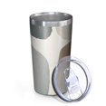 thumbnail image 2 of Brown and Grey Abstract Art Artwork 10oz Tumblers Stainless Steel Tumbler with Lid and Straw,Vacuum Insulated Double Wall Travel Tumbler Cups with Cleaning Brush for Coffee, Tea, 2 of 4