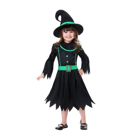 Girl's Emerald Witch Costume