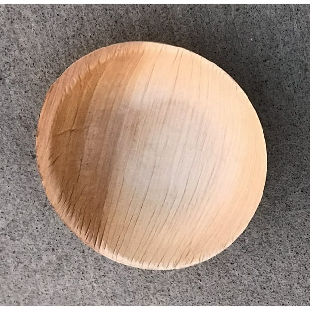 Bio Mart Leaf Tableware/100% Natural-Eco-friendly/Re-usable/Elegant/Compostable/Disposable/Biodegradable/Party,Wedding,BBQPlates & Bowls- 4" Shallow Round Bowl - Pack of 10 or 25