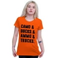 thumbnail image 4 of Camo Bucks Trucks Cute Hunter Son Womens Slim Fit Graphic Tee Brisco Brands X, 4 of 5