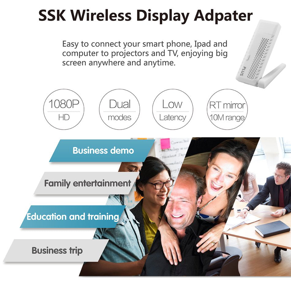 SSK High Compatible Mirascreen DLNA Airplay WiFi Display Miracast Dongle WG 