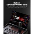 thumbnail image 6 of Ikarao Karaoke Machine with Mics Stand, Portable Bluetooth Speaker, 2 Wireless Mics, Lyrics Display, HDMI TV Connect, 8H Battery, Family & Travel Fun, 6 of 9
