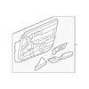 Genuine OE Jaguar Door Trim Panel - C2Z28726RKE