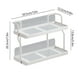 thumbnail image 3 of Especiero de acrílico blanco de dos niveles | Estante para tazas de doble capa | Organizador de encimera para tazas y jarros | 30 x 12 x 19 cm, 3 of 7