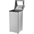 Witt Industries Stainless Steel 36-Gallon Waste Watcher Hamper - White, 19x19x39 Inches, Swing Top Lid