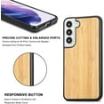 thumbnail image 4 of Solid Wood Case for Samsung Galaxy S22 Plus, Luxurious Natural Wood Slim Case with Drop Tested Shockproof Bumper and Camera Lens Protection Cover for Samsung Galaxy S22 Plus, MW Bamboo, 4 of 16