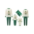 thumbnail image 3 of Family Matching Christmas Pajamas Long Sleeve Tops and Plaid Pants, 3 of 9