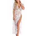 thumbnail image 2 of Camisón Transparente, Ropa De Dormir Transparente De Encaje De División Alta Encantador Para Mujeres Para Luna De Miel ANGGREK No, 2 of 7