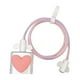 thumbnail image 3 of Cubierta protectora del cable del cargador Protector del cargador Protector del estuche del cargador del cable de protección del enchufe de carga , Rosa y blanco, 3 of 8