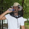 thumbnail image 2 of Mosquito Head Net Hat Anti-Mosquito Hat Cap Adjustable Folding Sun Fishing Hats, 2 of 10