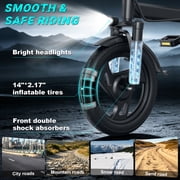 14” Folding Electric Bike for Adults & Teens, 500W Motor, 20MPH Top Speed, 48V Removable Battery, Up to 30 Miles Range, UL2849 Certified