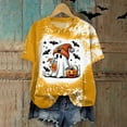 thumbnail image 2 of Hessimy Halloween Shirts for women's Boo T Shirt Cute Ghost Graphic Tees Halloween Spooky Season Short Sleeve Tee Tops(Yellow,L), 2 of 5