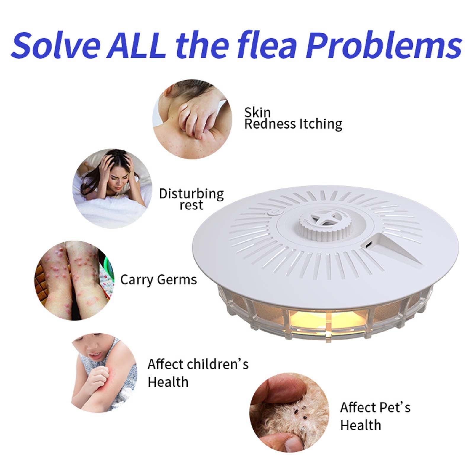 Slhenay Indoor Safe for Pets & Children Flea & Mosquito Electric Pest Trap