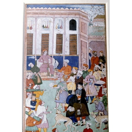 Akbar or Jahangir receiving gifts from guests, Mughal painting, India Print Wall Art By Werner (Best Gifts To India)