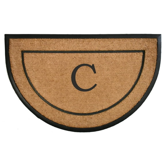 The General Half-Circle Monogram Doormat , 30" x 48", Letter C
