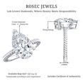 thumbnail image 6 of Rosec Jewels 4 Ct Lab Grown Diamond Big Engagement Ring (IGI Certified, E-VS1 Grade), 14K White Gold, US 13.00, 6 of 9